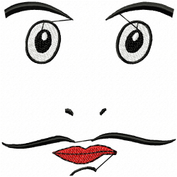 Faces Embroidery Design 10 Faces Embroidery Design 10